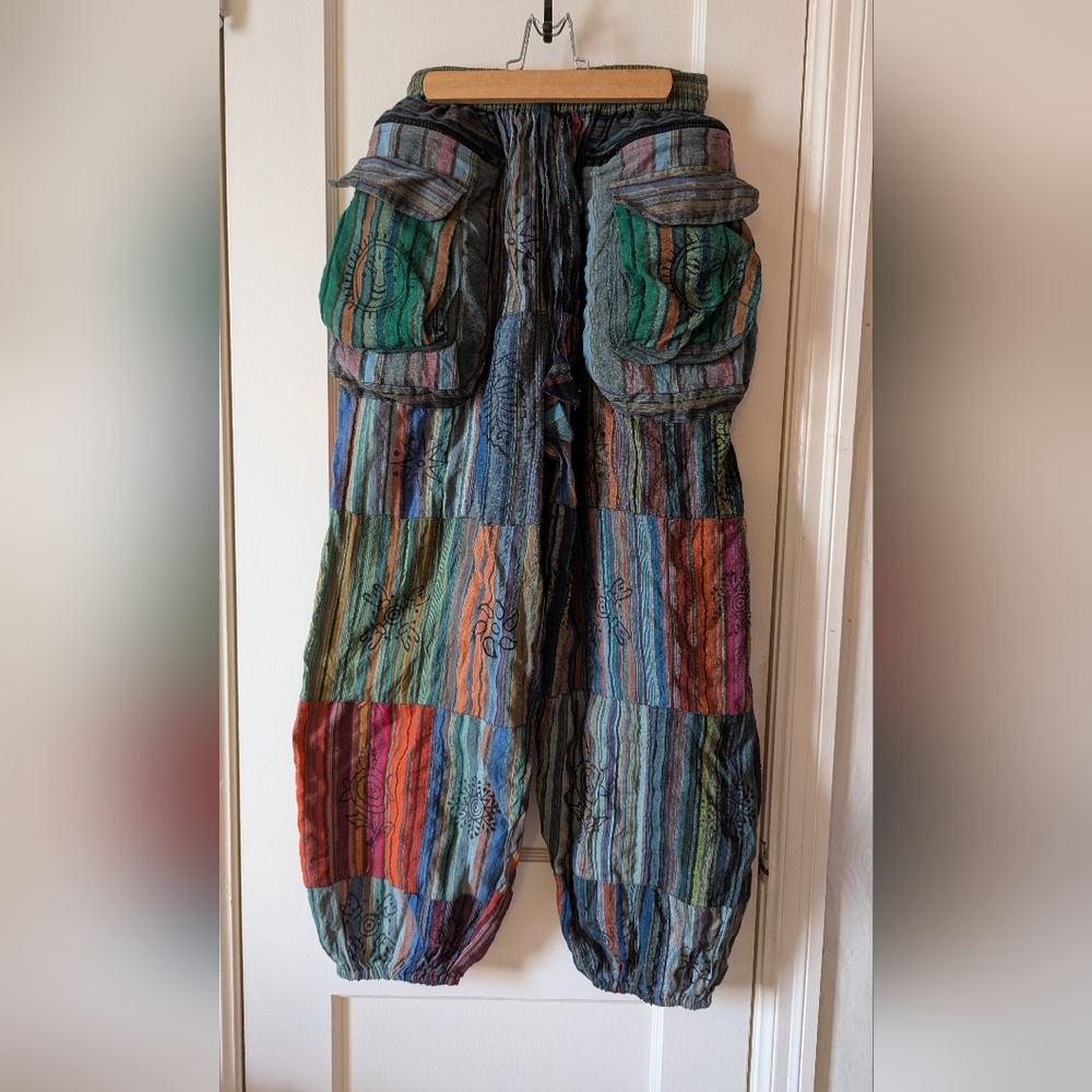 Multicolor Patchwork Pants - image 1